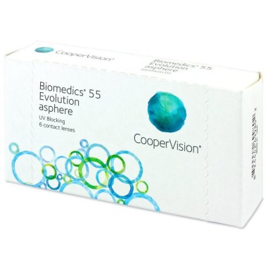 Biomedics 55 Evolution Asphere Coopervison Lentillas mensuales (6 uds)